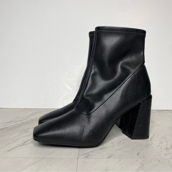 New! Franco Sarto Harmond Black Faux Leather Bootie 8 1/2 W - Picture 14 of 14